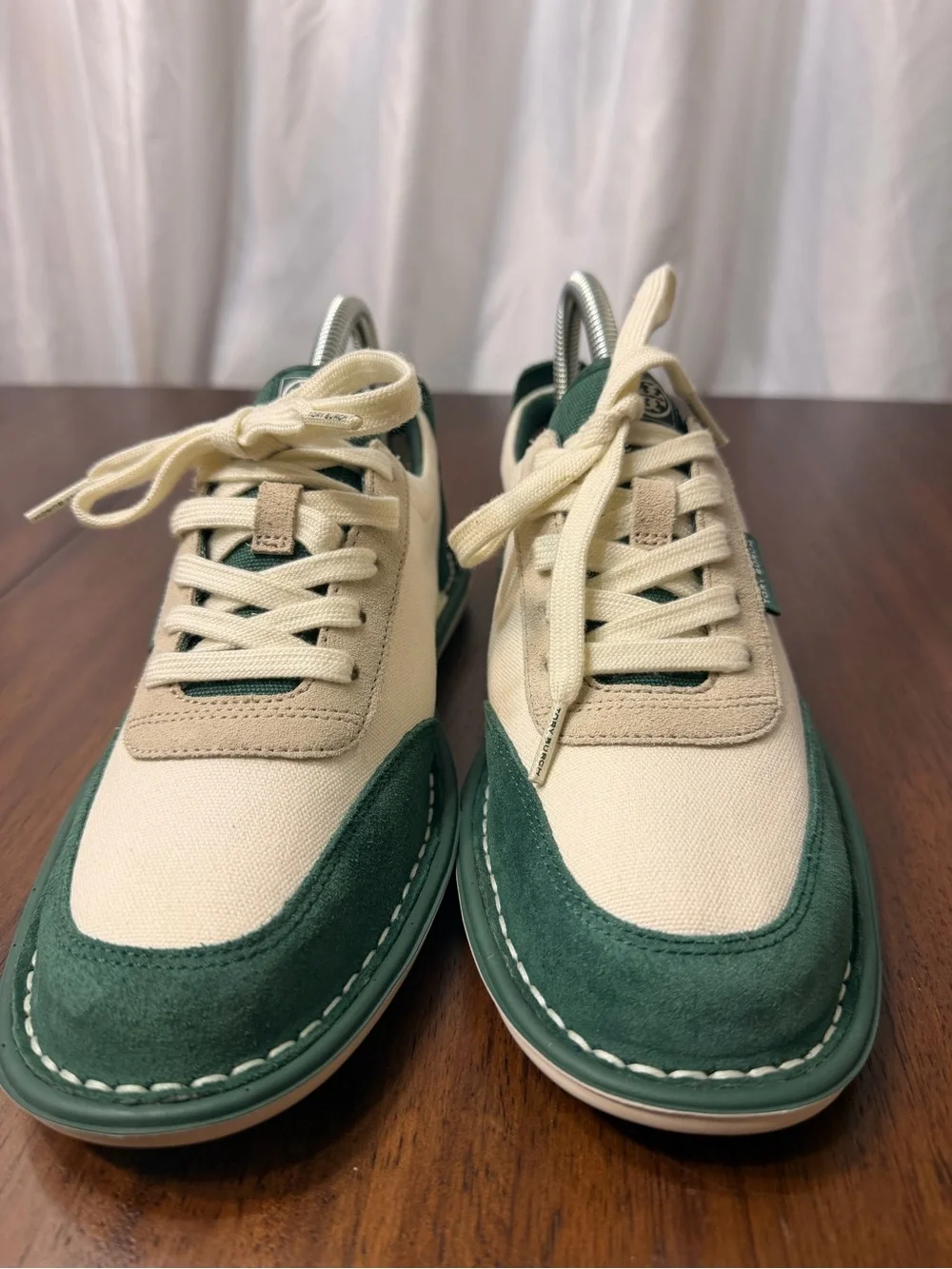 Tory Burch Howell Court Sneaker Cream Green 7